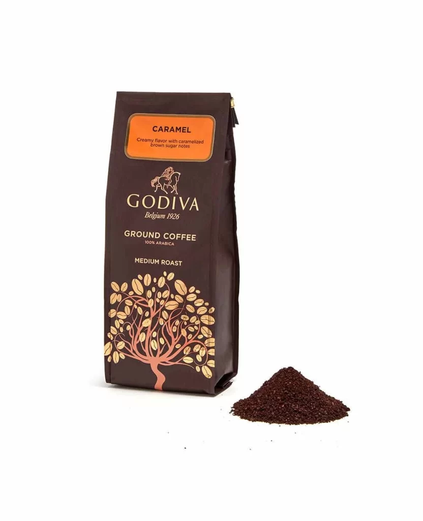 Godiva Caramel Coffee Ground Set of 3 Packaging