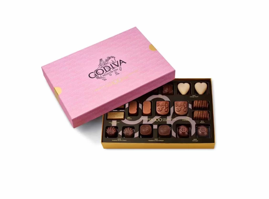 Godiva Centennial Anniversary Gift Box 20 pc Packaging