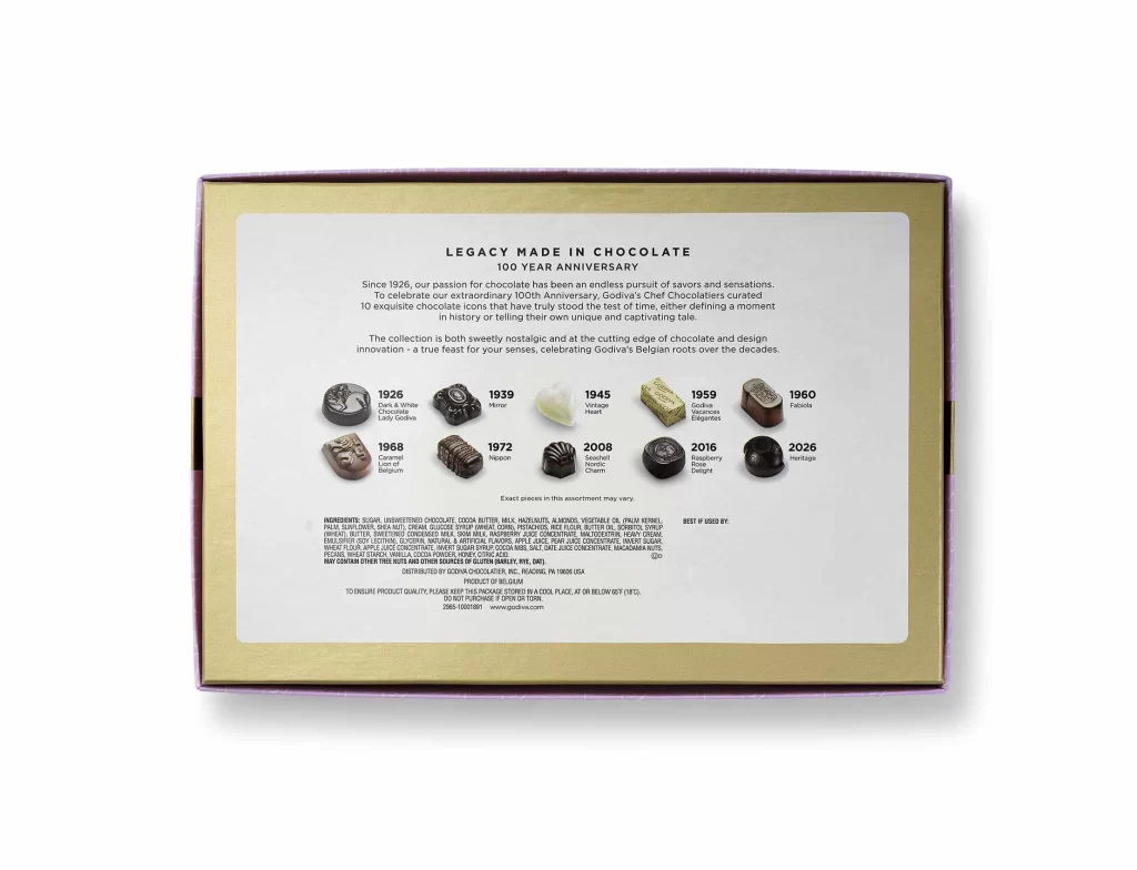 Godiva Centennial Celebration Trio Gift Set Packaging