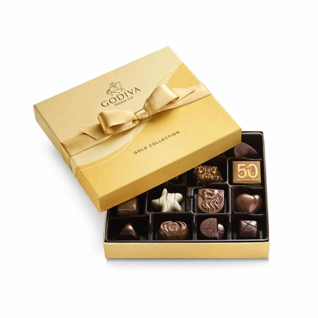 Godiva Chocolate Celebration Gift Basket Classic Ribbon Packaging