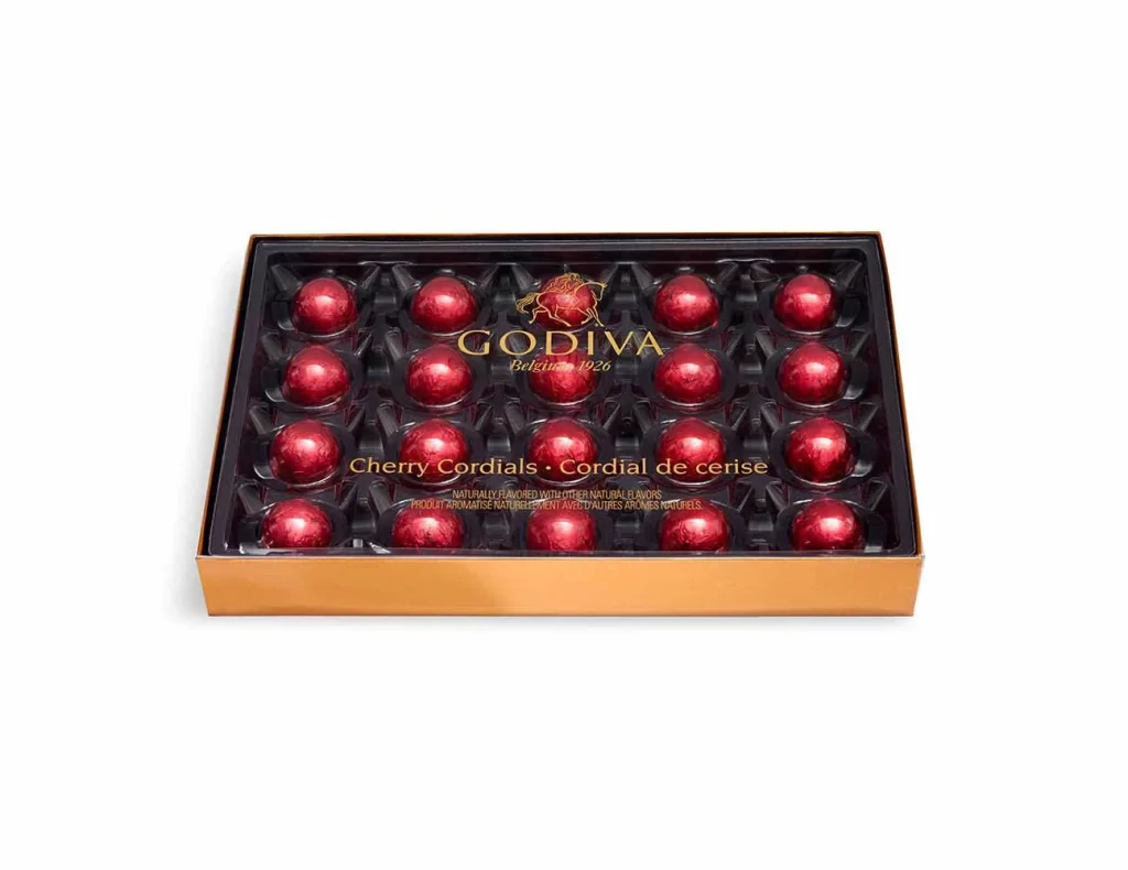 Godiva Chocolate Cherry Cordials 20 pc Packaging