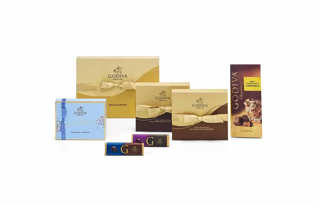 Godiva Chocolate Lovers Gift Basket Classic Ribbon Packaging