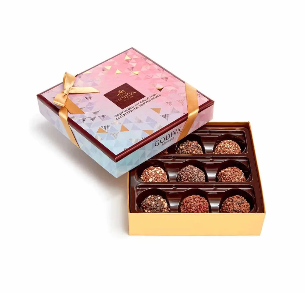 Godiva Chocolate Truffle Delight Gift Box 9 pc Packaging