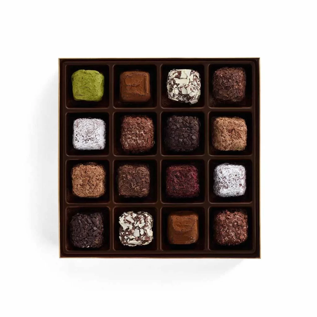 Godiva Cube Truffles Gift Box 16 pc Packaging