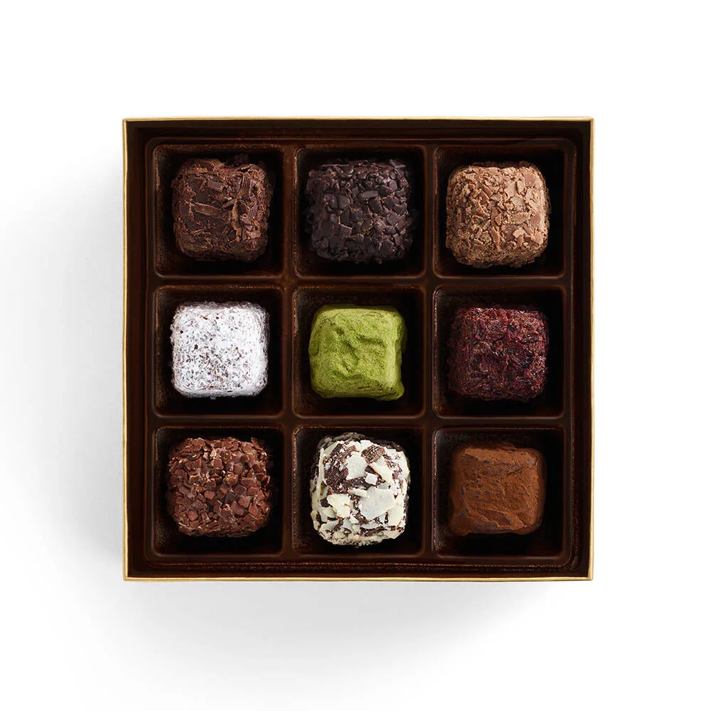 Godiva Cube Truffles Gift Box 9 pc Packaging