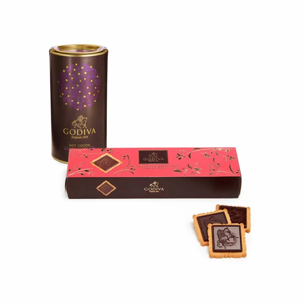 Godiva Dark Chocolate Biscuit and Dark Cocoa Gift Set Packaging
