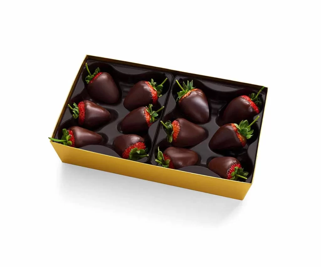 Godiva Dark Chocolate Covered Strawberries Dozen Packaging