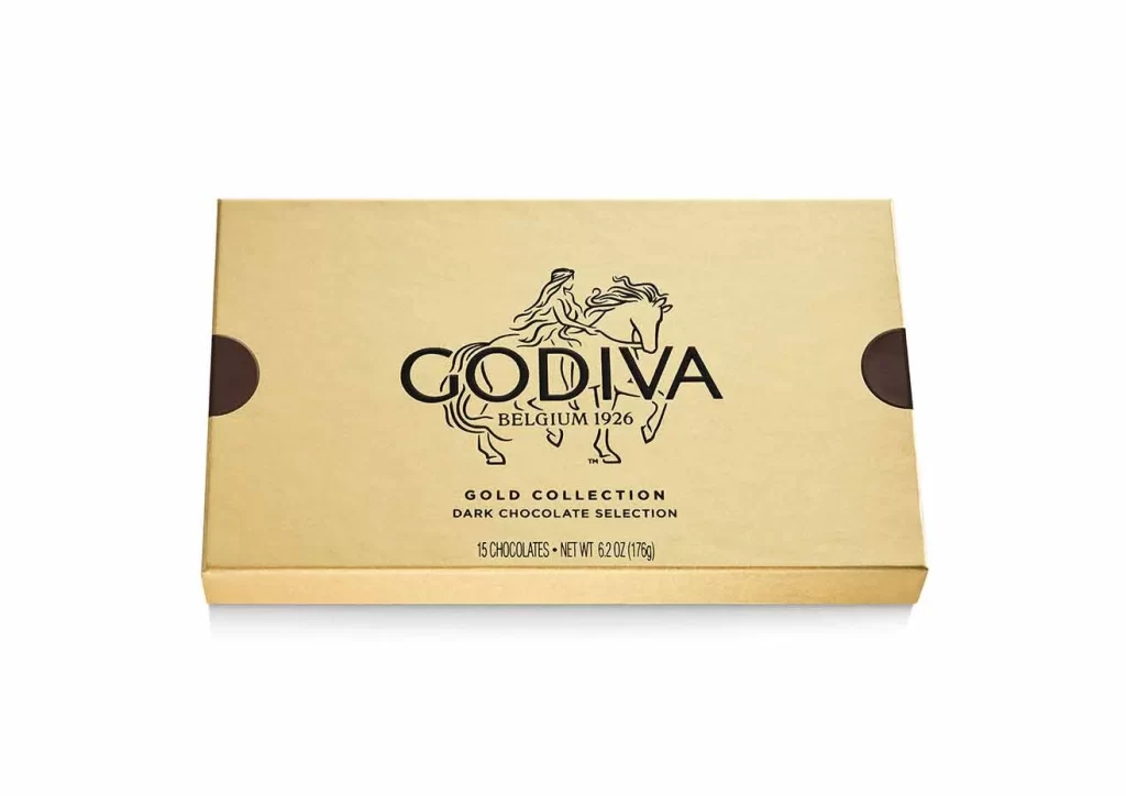 Godiva Dark Chocolate Gold Gift Box 15 pc Packaging