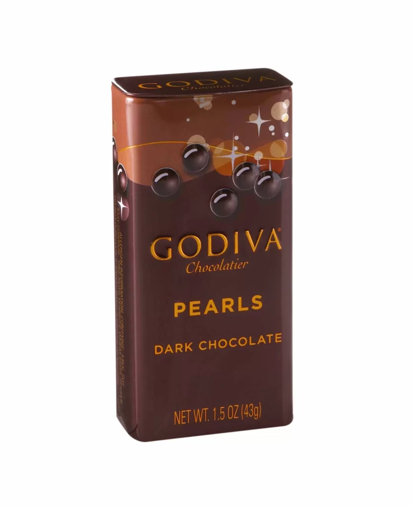 Godiva Dark Chocolate Pearls Set of 18 Packaging