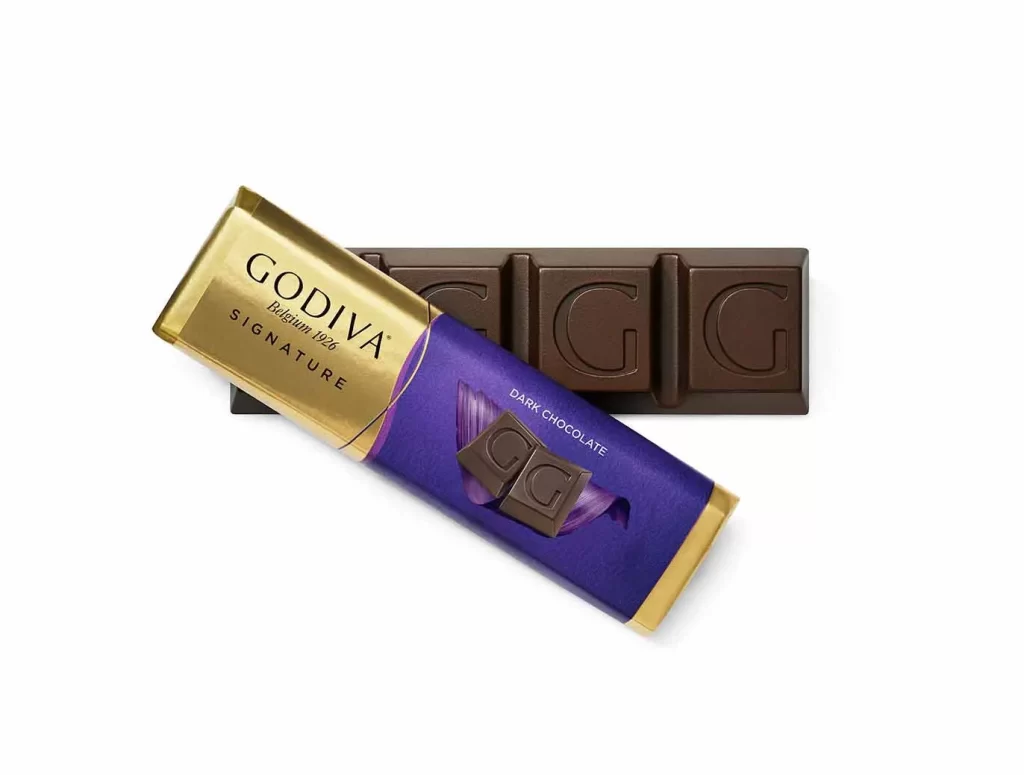 Godiva Dark Chocolate Small Bar Pack of 24 Packaging