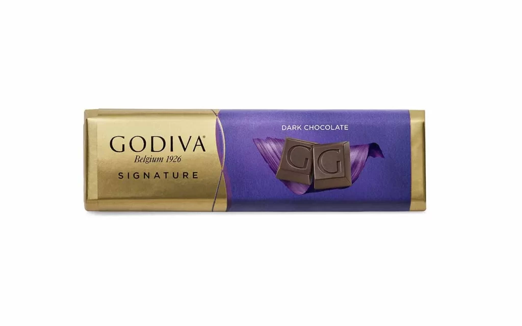 Godiva Dark Chocolate Small Bar Pack of 24 Packaging