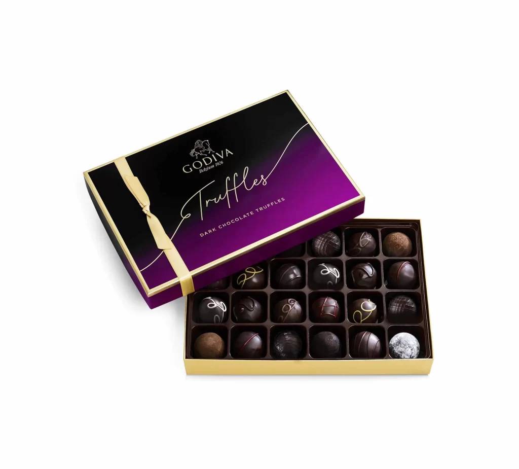 Godiva Dark Chocolate Truffles 24 pc Packaging