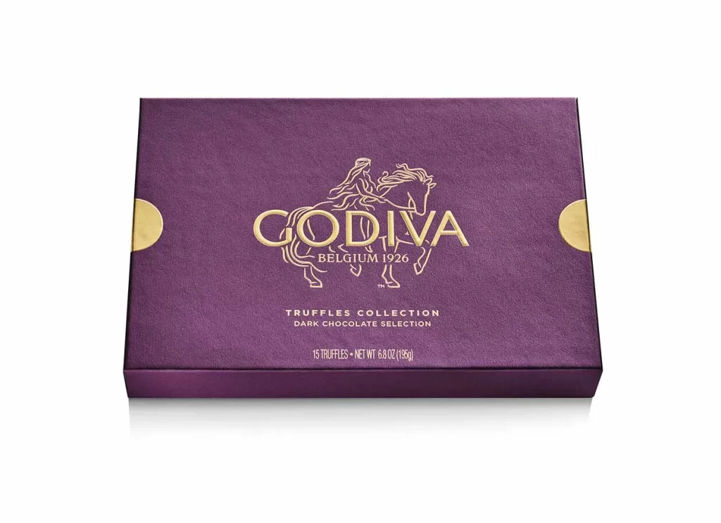 Godiva Dark Chocolate Truffles Gift Box 15 pc Packaging