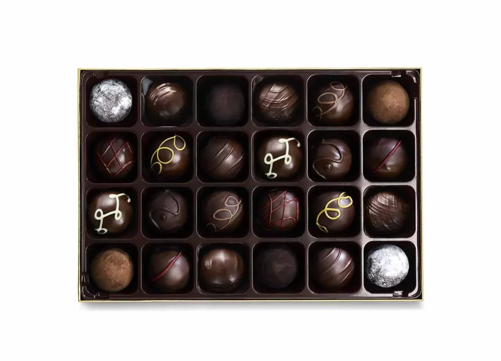 Godiva Dark Truffles Gift Box 24 pc with Cherry Cordials Packaging