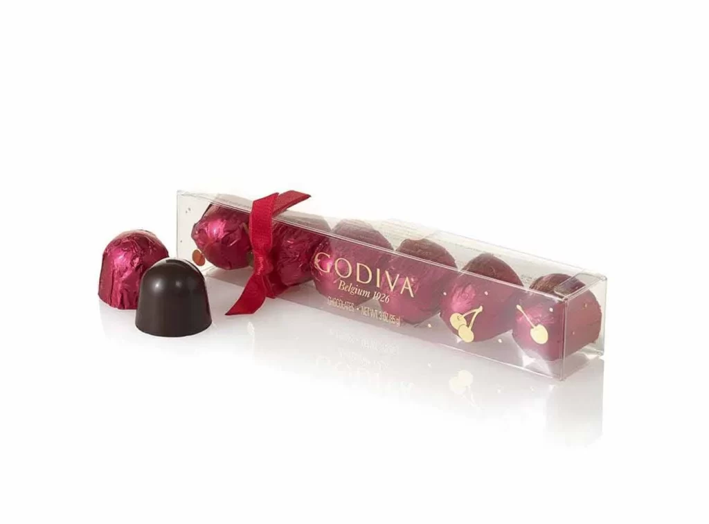 Godiva Dark Truffles Gift Box 24 pc with Cherry Cordials Packaging