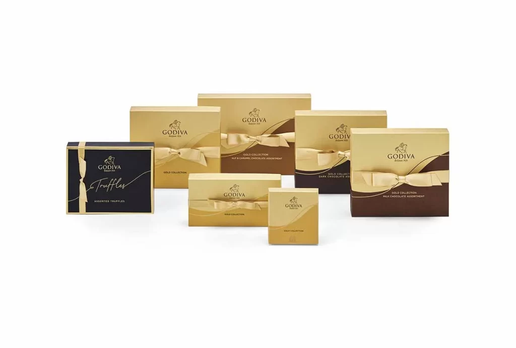 Godiva Decadent Dream Tower Classic Ribbon Packaging