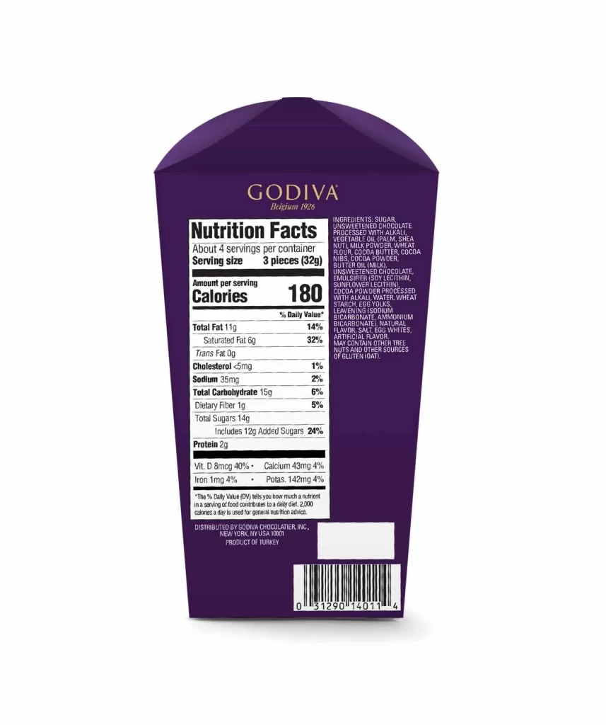 Godiva Double Dark Chocolate Domes Set of 6 Packaging