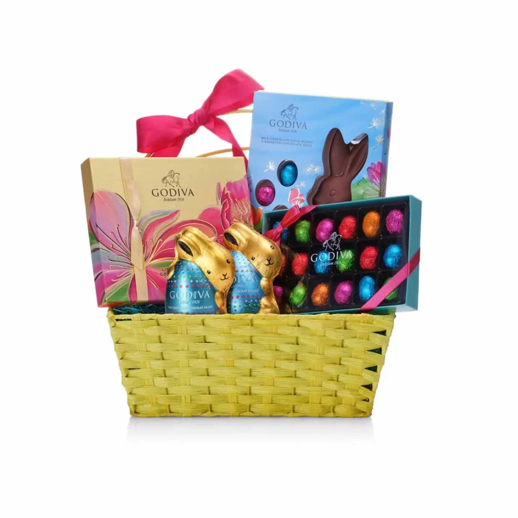 Godiva Enchanted Easter Chocolate Gift Basket Packaging