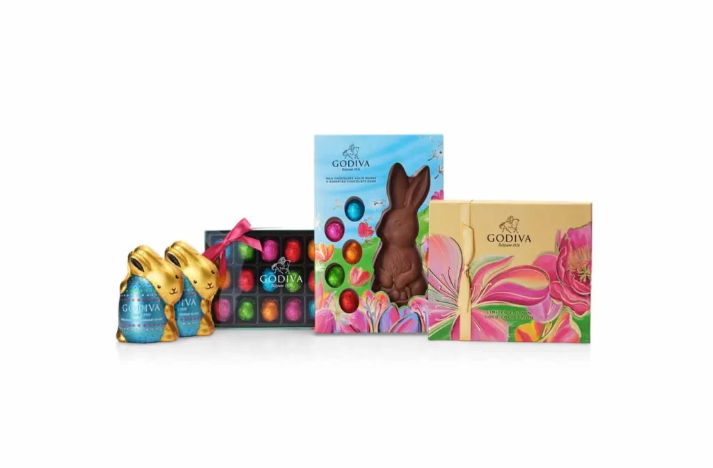 Godiva Enchanted Easter Chocolate Gift Basket Packaging