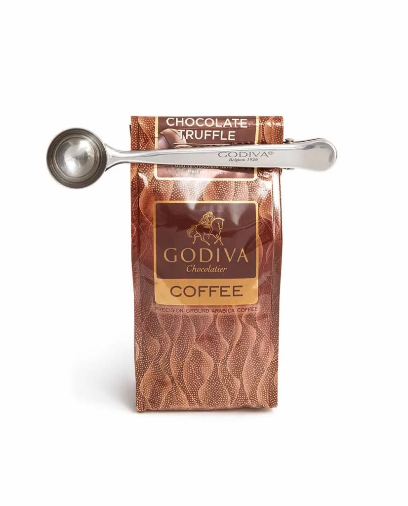 Godiva Coffee Clip and Spoon Packaging