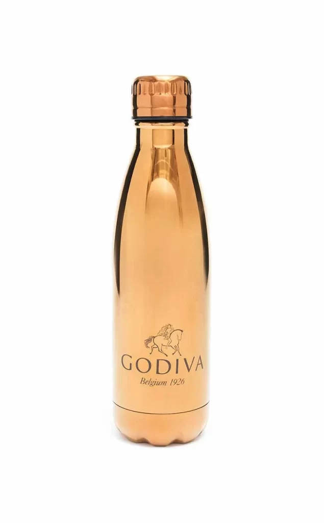 Godiva Gold Stainless Steel Water Bottle Packaging