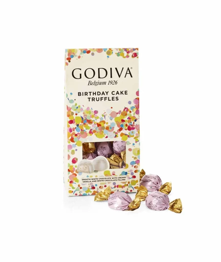 Godiva Happy Birthday Cake Truffles Set of 6 Packaging