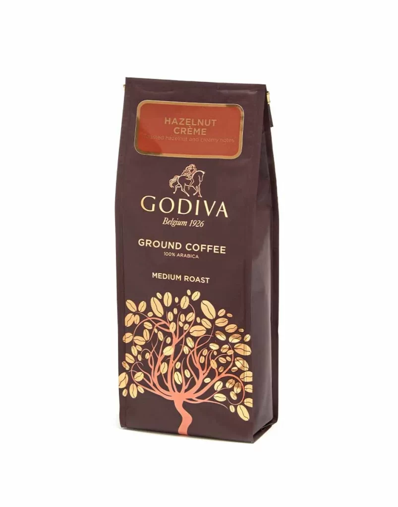 Godiva Hazelnut Coffee Ground Set of 3 Packaging