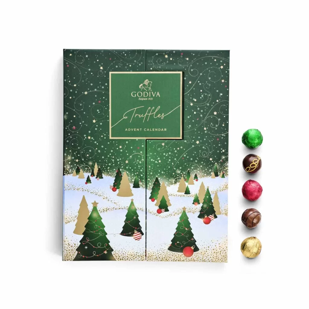 Godiva Holiday Chocolate Truffle Advent Calendar Packaging