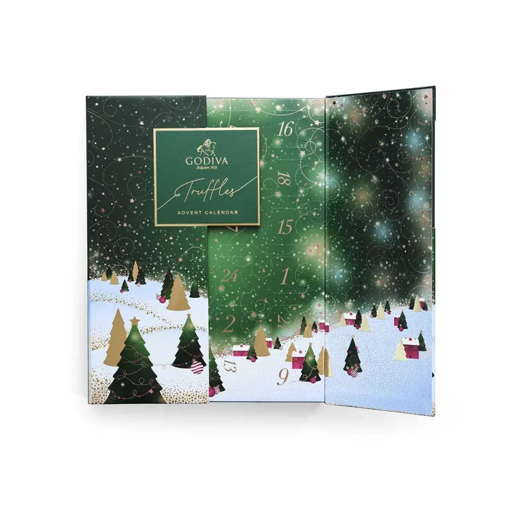 Godiva Holiday Chocolate Truffle Advent Calendar Packaging