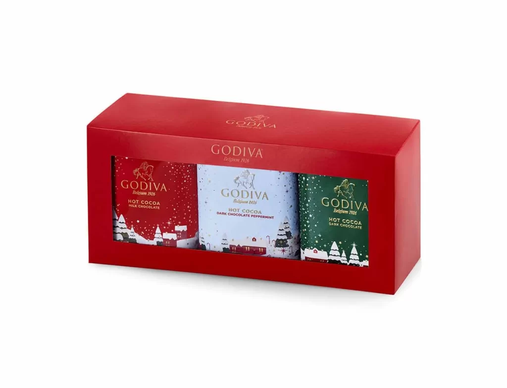 Godiva Holiday Hot Cocoa Gift Set Packaging