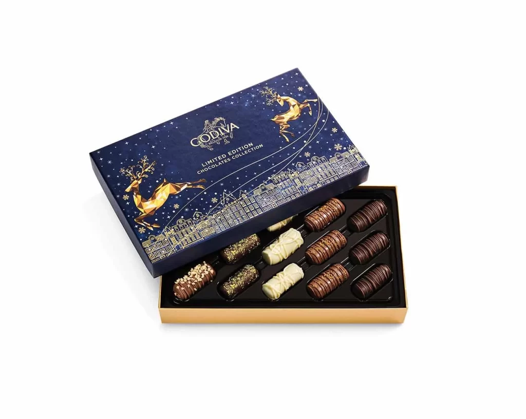 Godiva Holiday Limited Edition Chocolates Gift Box 15 pc Packaging