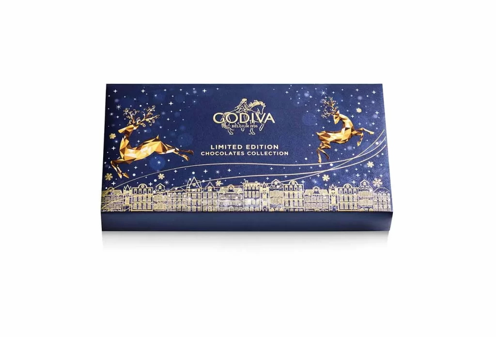 Godiva Holiday Limited Edition Chocolates Gift Box 8 pc Packaging