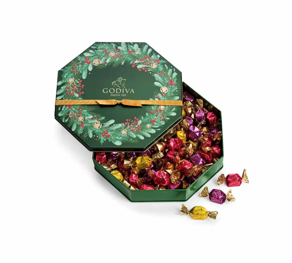 Godiva Holiday Luxury Chocolate Gift Basket Packaging