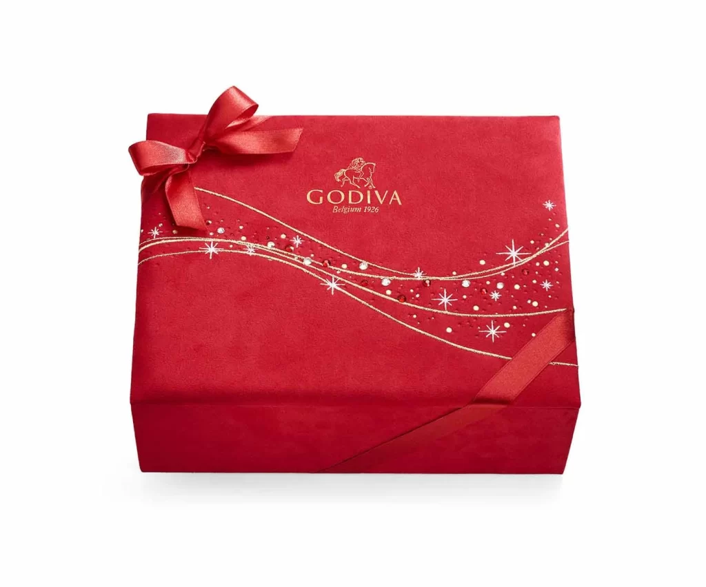Godiva Holiday Luxury Chocolate Gift Box 44 pc Packaging