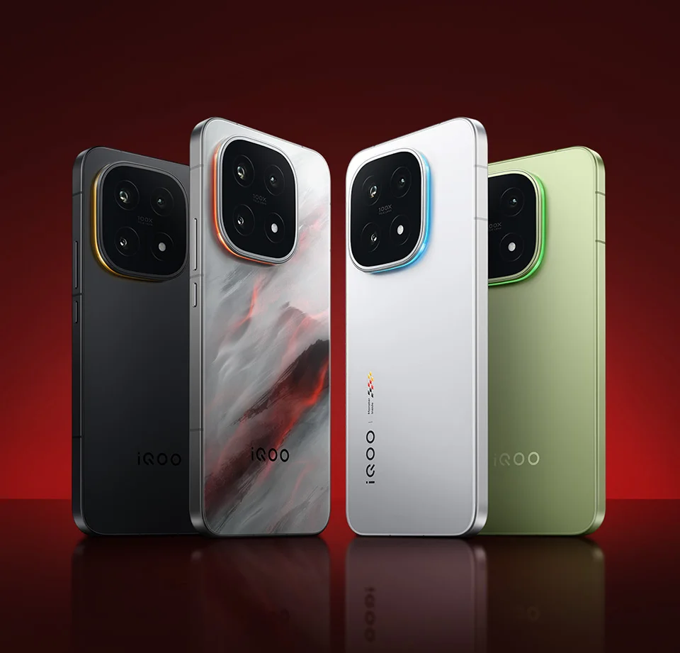 iQOO 11 Four Colors Rear View Product Photography