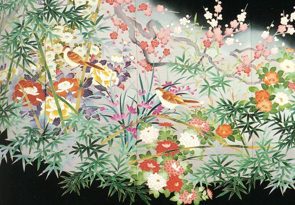 Japanese Bird Bamboo Painting