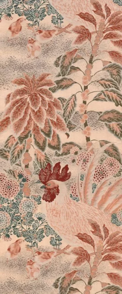 Japanese Rooster Pattern Vintage