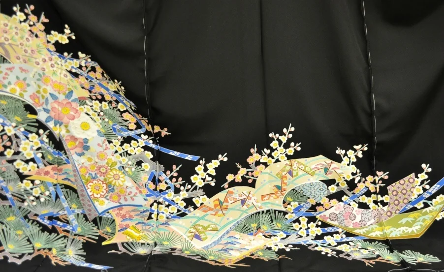 Japanese Textile Flowing Floral Pattern