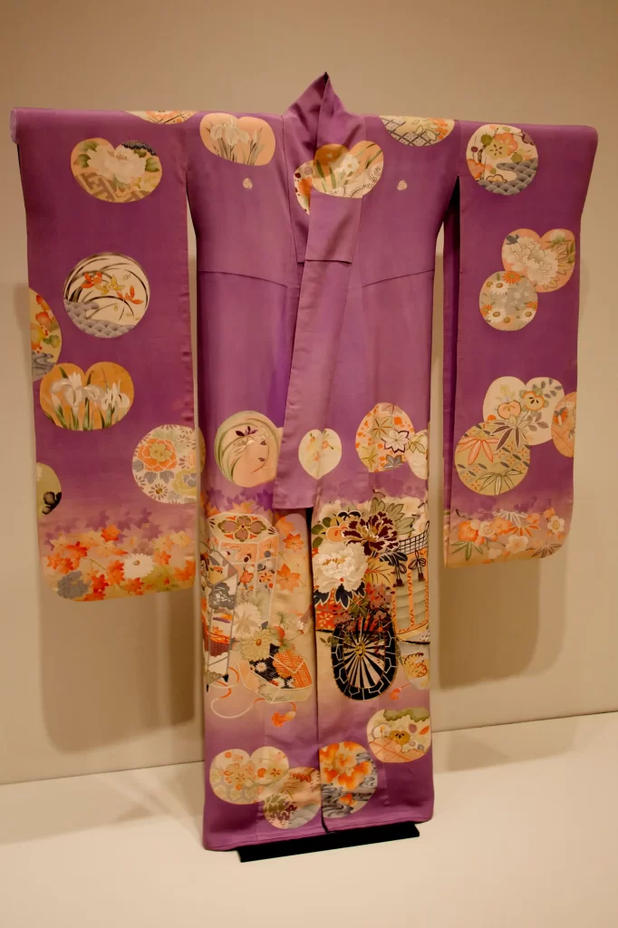 Kimono Purple Pattern Japanese Traditional Clothing