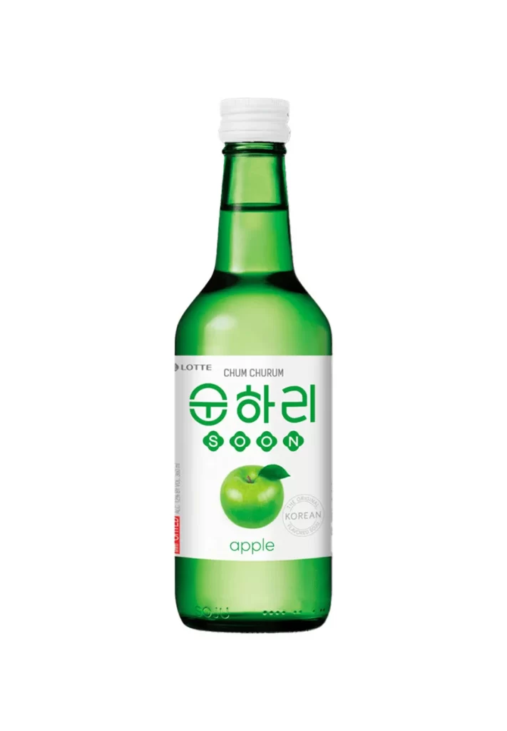 Lotte Chum Churum Green Apple Soju Packaging