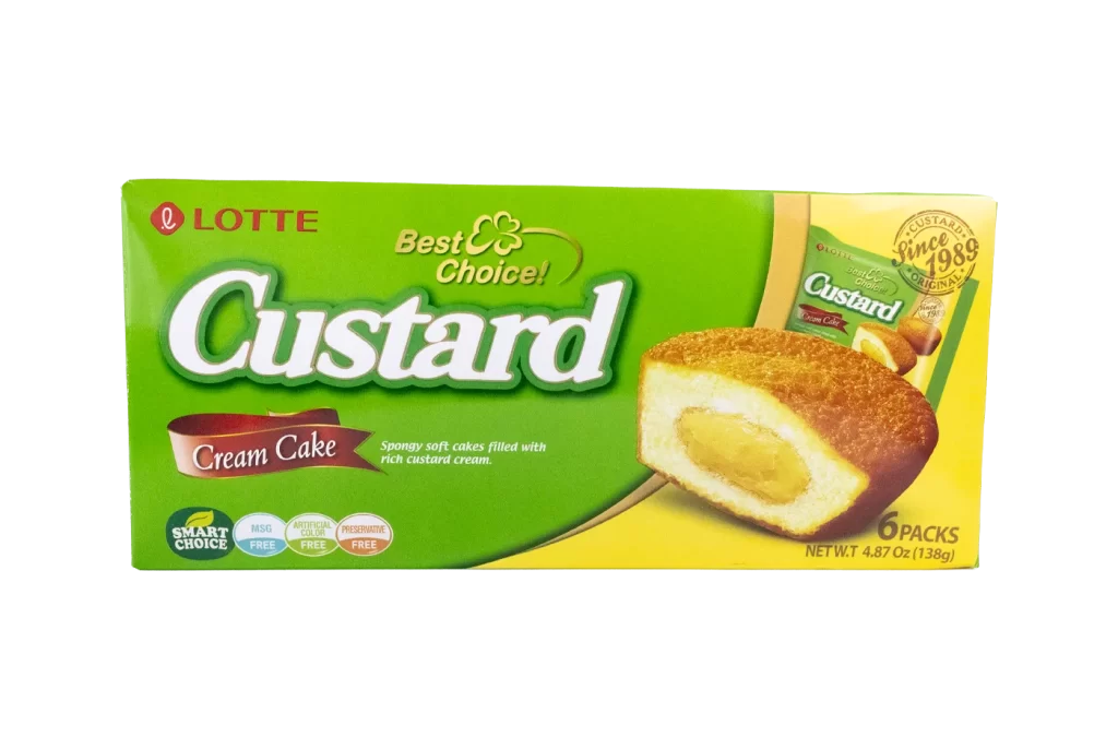 LOTTE Custard Cream Cake Packaging