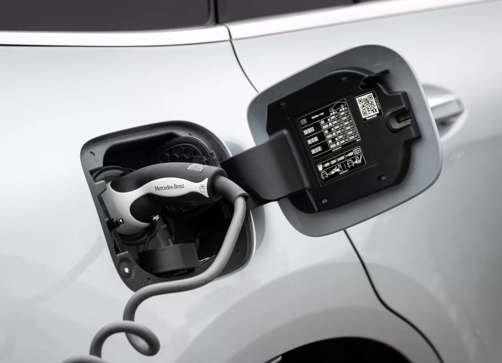 Mercedes-Benz Electric Vehicle Charging Port Car Photography