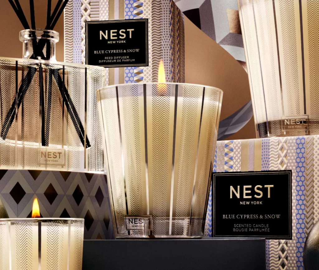 Nest New York Blue Cypress Snow Classic Candle Packaging