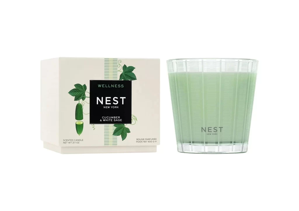 Nest New York Cucumber White Sage 3-Wick Candle Packaging