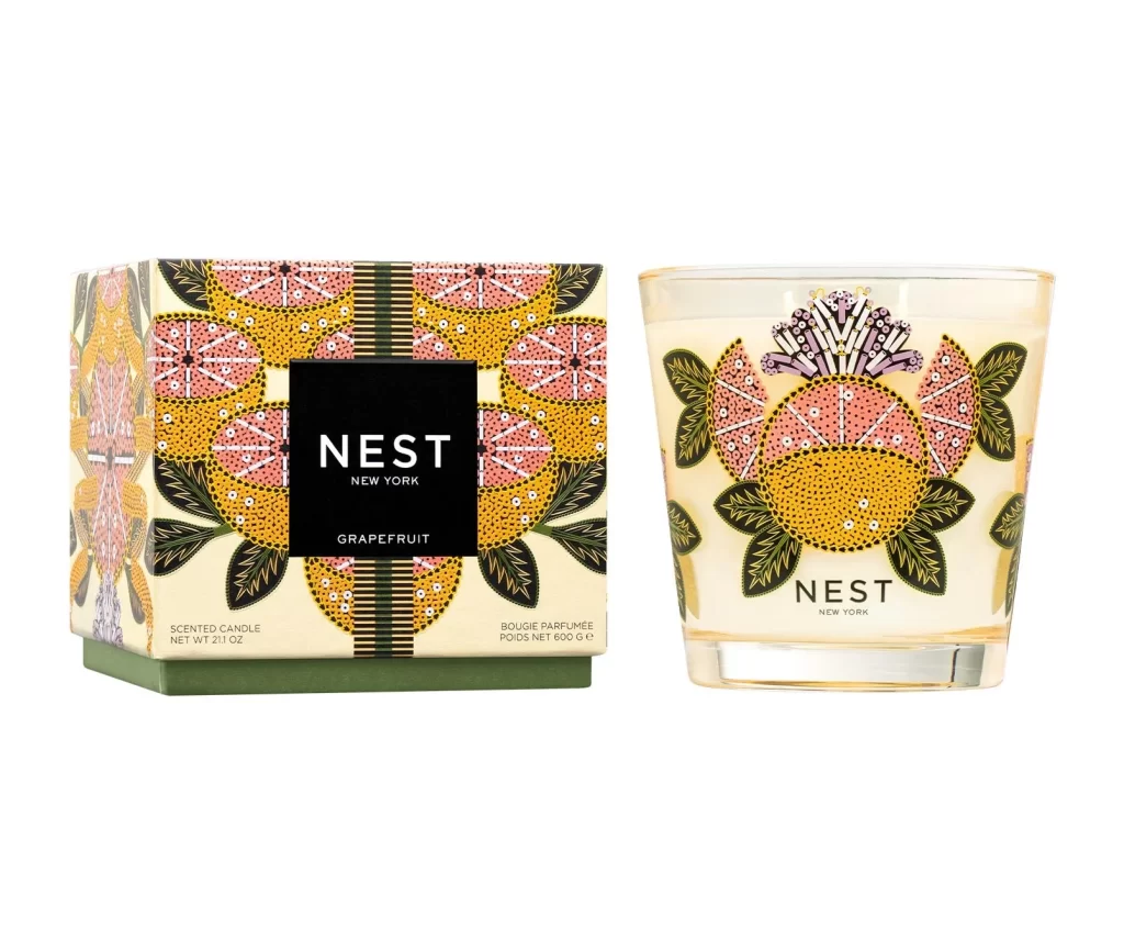 Nest New York Grapefruit Decorative 3-Wick Candle Packaging