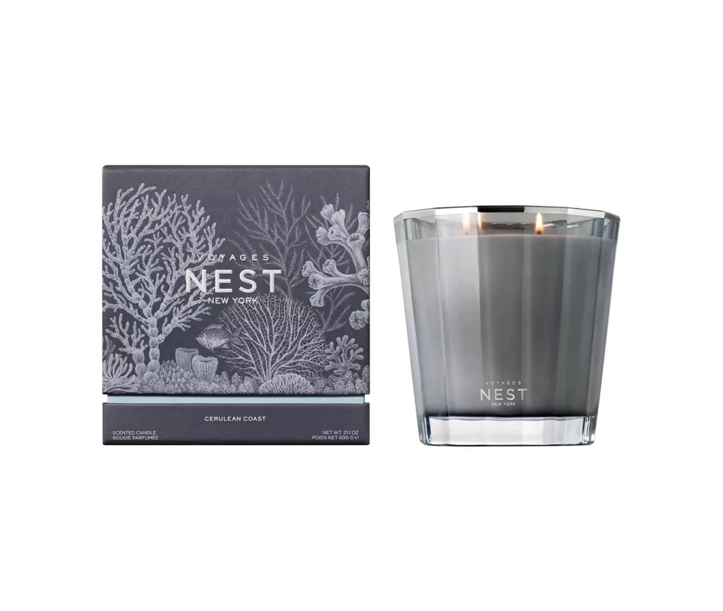 Nest New York VOYAGES Cerulean Coast 2-Wick (600g) Candle Packaging