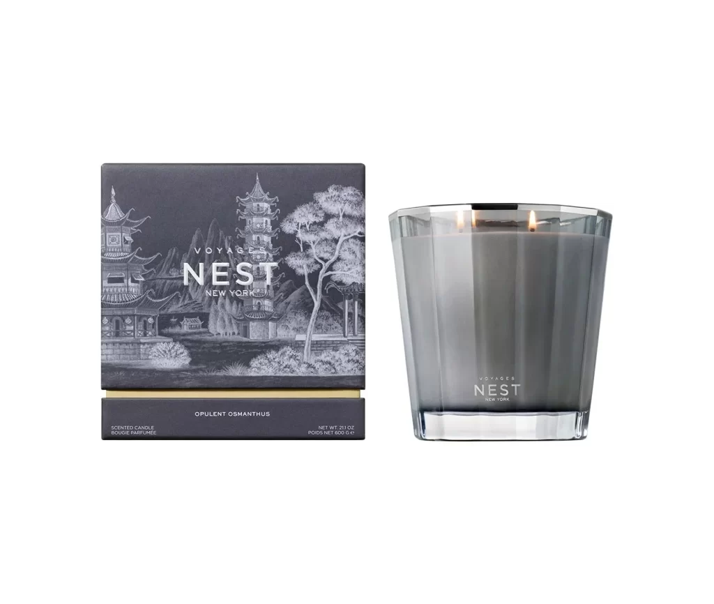 Nest New York VOYAGES Opulent Osmanthus 2-Wick (600g) Candle Packaging