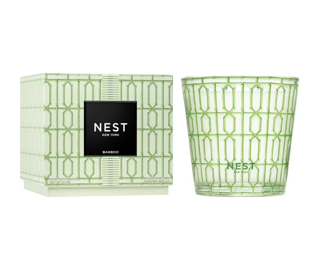 Nest New York Bamboo Decorative 3-Wick Candle Packaging