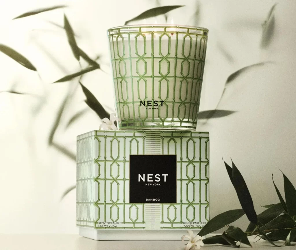Nest New York Bamboo Decorative 3-Wick Candle Packaging