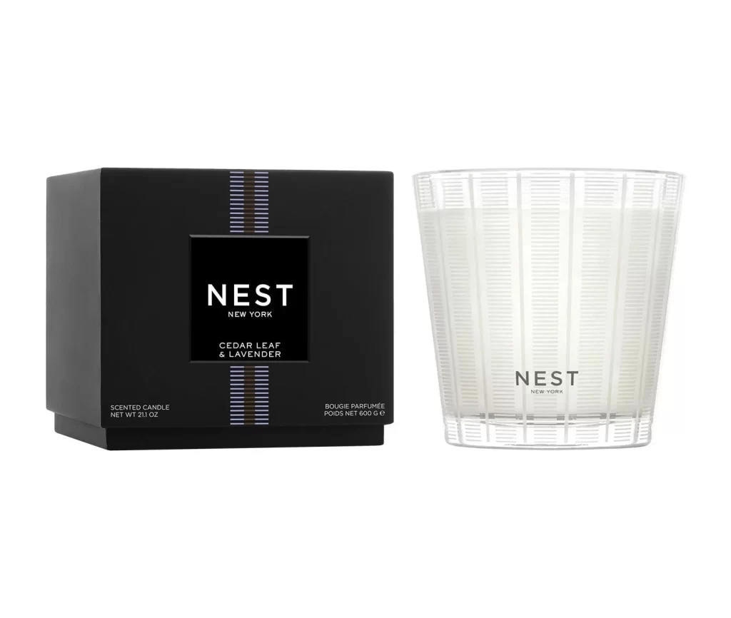 Nest New York Cedar Leaf Lavender 3-Wick Candle Packaging